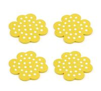 Mangeoire à Eau Flottante Bee Island, 4 Pièces, avec Motif de Fleurs Colorées, pour étangs et Jardins Extérieurs, 15.5x15.5cm (Yellow)