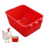 Mangeoire à eau pour cage à oiseaux - Distributeur de nourriture pour cage à poulet avec crochet à l'arrière - Gobelet coop extérieur intérieur pour nourrir, abreuvoir, élever des volailles pour