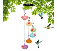 Mangeoire à Eau pour colibris, mangeoires pour colibris | Ensemble de 6 carillons éoliens extérieurs mangeoires pour,Jays Robins Sparrows Mangeoire d'observation des Oiseaux Sauvages pour reb