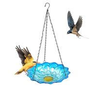 Mangeoire à eau pour oiseaux, bol à suspendre en forme de pétales de fleurs, bain d'oiseaux pour l'extérieur - pour perruche et colibri observation à l'extérieur du jardin, balcon, clôture, terrasse