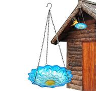 Mangeoire à eau pour oiseaux, bol en forme de pétales de fleurs - Bain d'oiseaux d'extérieur à suspendre - pour perruche et colibri observation à l'extérieur du jardin, balcon, clôture, terrasse