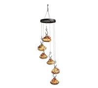 Mangeoire à Eau pour Oiseaux d ' arrière-Cour, décoration pour colibris, Verre Suspendu, Conception à 6 Tasses pour Porche, Patio, Jardin, 5, 12 x 26, 77 Pouces