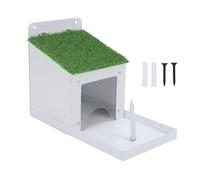 Mangeoire à écureuils avec Support pour épis de maïs, boîte d'alimentation Murale en métal Durable pour l'extérieur de la Maison, Jardin, Design Attrayant, Installation Facile,