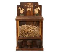 Mangeoire à écureuils d'extérieur - Mini station de bar mignonne, boîte à faune étanche, trois petits tabourets pour nourrir les écureuils | Décor de jardin, accessoire de divertissement pour animaux,