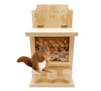 Mangeoire à écureuils,Mangeoires d'écureuil extérieur,Mangeoire à écureuil en bois Écrous Bar Écureuil Mangeoire | Alimentation Snacker Feeder Chipmunk Feeder avec capacité pour terrasse de jardin