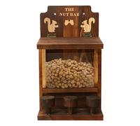 Mangeoire à écureuils pour l'extérieur, Bar en Bois avec 3 Petits tabourets en Bois, Motif Mignon, résistant aux intempéries, boîte pour Petits Animaux de Compagnie