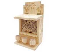 Mangeoire à écureuils pour l'extérieur - Mangeoire en bois pour écureuil de fenêtre, barre de noix, mangeoire multifonction pour rebord de fenêtre, balcon