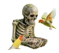 Mangeoire à en Forme de tête de Mort - Mangeoire à Suspendue en résine, Conception Durable et étanche, légère et Facile à Utiliser | Accessoire d'alimentation pour en Plein air