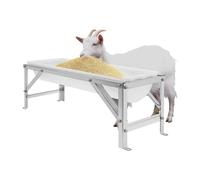 Mangeoire à foin de 99 cm avec support en métal, grande capacité pour chèvres, moutons, veaux, chevaux, alpagas