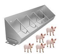 Mangeoire à foin en acier inoxydable durable avec panneau de séparation pour pâturage, ferme et abri de jardin