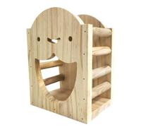 Mangeoire à foin en bois naturel pour lapin - Support sûr pour nourriture et herbe pour petits animaux