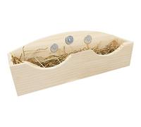 Mangeoire à foin en bois naturel,Support de nourriture moins gaspillé pour chinchilla, cochon d'Inde de lapin - Minimisez les déchets et le désordre Fournitures durables pour lapins Abbto
