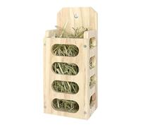 Mangeoire à foin en bois pour lapins - Support à foin pour cochons d'Inde, chinchillas, petits animaux de compagnie | Support à foin en bois naturel pour lapins et petits animaux, support de stockage