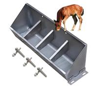 Mangeoire à foin et abreuvoir pour bétail, design suspendu en acier inoxydable pour une alimentation efficace, idéal pour les soins des animaux de la ferme et du jardin