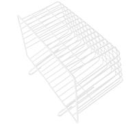 Mangeoire à Foin pour Lapin en Métal, Support de Cage Blanc | Surface Lisse sans Bavures, Ajout Facile de Nourriture, pour Lapins et Petits Animaux