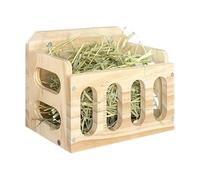 Mangeoire à foin pour lapins - Support à foin en bois pour cochons d'Inde, chinchillas et lapins | Support à foin pour petits animaux de compagnie, mangeoire à foin en bois naturel pour lapins, cochon