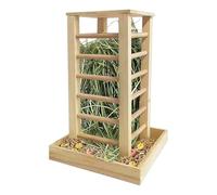 Mangeoire à Foin pour Lapins Support Alimentaire Multifonction en Bois pour
