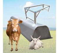 Mangeoire à foin robuste en acier inoxydable avec support pour vaches, volailles et petits animaux, mangeoire durable pour une utilisation efficace à la ferme