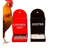 Mangeoire à grains de poulet, bac d'alimentation à suspendre, lot de 2 distributeurs de canard, 18,5 x 8 x 8,9 cm, alimentation extérieure pour ferme, poulailler, jardin, oiseaux, bétail