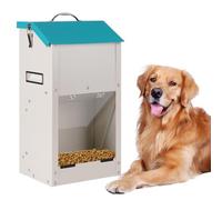 Mangeoire à Gravité GalvaniséE pour Chiens, Distributeur de Nourriture pour Chiens de Race pour Chats, 5,9 Kg, Mangeoire D'ExtéRieur pour Animaux de Compagnie