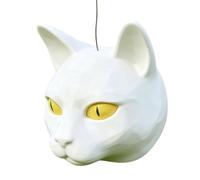 Mangeoire à gros écureuil étanche avec motif de chat de dessin animé | Mangeoire en forme de tête de chat pour jardin, patio, porche, balcon, terrasse, cour, parc, pelouse forestière