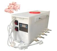 Mangeoire À Lait for Animaux Double Face, Machine De Traite d'allaitement Intelligente À Température Constante for Porcelets avec Simulation Sonore, Station d'alimentation Porcelets(10Nipples)