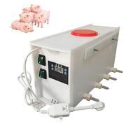 Mangeoire À Lait for Animaux Double Face, Machine De Traite d'allaitement Intelligente À Température Constante for Porcelets avec Simulation Sonore, Station d'alimentation Porcelets(8Nipples)