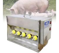Mangeoire À Lait for Petits Animaux À 10/14 Tétines, avec Trou De Source Sonore, Machine d'alimentation À Lait for Petits Cochons À Agitation Automatique, Équipement(10nipples)