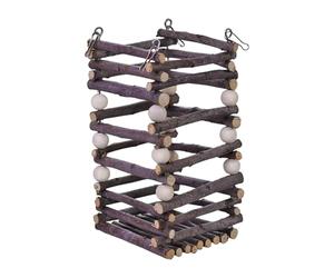 Mangeoire à lapin, boîte de rangement en bois pour foin, support d'alimentation de forme amusante avec ouverture frontale, organisateur de distributeur de nourriture pour petits animaux avec bords lis