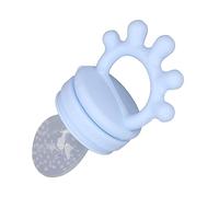 Mangeoire à Nourriture pour bébé, Jouet d'alimentation Anti-étouffement pour bébé, Gomme à Mâcher Apaisante pour la Dentition, Silicone Lavable, Développement de Légumes (bleu