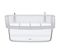 Mangeoire à Oiseaux 2 Pièces à 4 Compartiments Transparente, Suspendue | Plastique Clair, Crochets Métalliques à Plier Soi-disant, Usage Intérieur pour Perruches et Graines