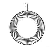 Mangeoire à oiseaux à suspendre en acier avec motif couronne, idéale pour nourrir et observer les oiseaux (noir)