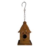 Mangeoire à oiseaux à suspendre en fer pour jardin | Grande capacité Bol à eau avec feuilles pour décoration de jardin et amoureux de la nature Observateurs d'oiseaux