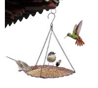 Mangeoire à oiseaux à suspendre - Plateau de bain - Pour colibri - Avec chaînes pour jardin, arbre, cour, pelouse, terrasse