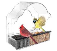 Mangeoire à oiseaux amovible pour pinçons | Mangeoire à oiseaux en acrylique transparent et résistant aux intempéries pour l'observation des animaux sauvages dans le