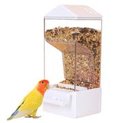 Mangeoire à oiseaux automatique pour cage, mangeoire à oiseaux non déversés - Dispensateur de mangeoires à oiseaux intelligents,Récipient alimentaire à l'épreuve d'écureuil, buveur de grande capacité,