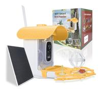 Mangeoire à oiseaux avec caméra, caméra intelligente pour oiseaux avec identification des espèces d'oiseaux, enregistrement automatique des oiseaux, notifications instantanées, caméra vidéo 2K en