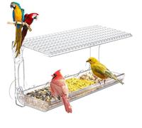 Mangeoire à oiseaux avec fenêtre - transparente résistante aux intempéries avec forte | pour oiseaux sauvages, alimentation en eau observation maison jardin extérieur intérieur