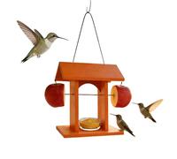 Mangeoire à oiseaux avec mangeoire intégrée, mangeoire avec toit, mangeoire pour oiseaux sauvages en bois - Pour adultes et personnes âgées, observation des colibri en plein air dans le jardin et le