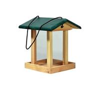 dobar 21097e Mangeoire, Maison pour Oiseaux en Bois, 22 x 25 x 28 cm, Vert
