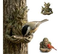 Mangeoire À Oiseaux Bigfoot, Mangeoire À Oiseaux en Forme De Visage d'arbre, Suspendue pour L'extérieur, Décoration Visage d'arbre Bigfoot, Sculpture Étanche De Gardien De La Forêt Nourri À La Main