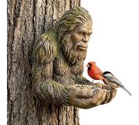 Mangeoire à Oiseaux Bigfoot - Sculpture d'extérieur étanche, à Fixer à Un Arbre avec Un système d'accroche Invisible - Décoration de Jardin Unique, pour Les Amoureux (L)