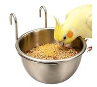 Mangeoire À Oiseaux Bol D'Abreuvement en Acier Inoxydable avec Double | Écuelle De Nourriture Pour Calopsitte Pour Perruche Perroquet Conure Cacatoès Inséparable Canari Pinson