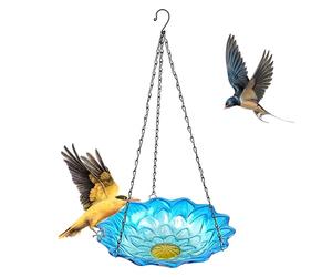 Mangeoire à oiseaux - Bol en forme de pétales de fleurs | Bain d'oiseaux d'extérieur à suspendre - pour perruche et colibri observation à l'extérieur du jardin, balcon, clôture, terrasse, terrasse