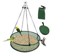 Mangeoire à Oiseaux - Cerceau pour Oiseaux d'extérieur Peu encombrant - Plateau récupérateur de d'oiseaux | Support de déchets pour Colibri, Polyester Haute résistance, Plateau de Suspension
