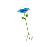 Mangeoire à Oiseaux de Jardin, bac à Eau et à Fleurs en métal, 80 cm de Haut, décoration de Cour avec pour Une Utilisation en extérieur, Plateau à Oiseaux de Jardin, mangeoire de Cour,