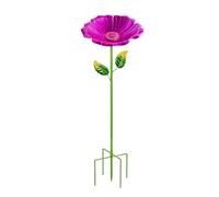 Mangeoire à Oiseaux de Jardin, bac à Eau et à Fleurs en métal, 80 cm de Haut, décoration de Cour avec pour Une Utilisation en extérieur, Plateau à Oiseaux de Jardin, mangeoire de Cour,