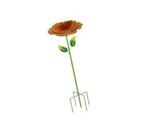 Mangeoire à Oiseaux de Jardin, bac à Eau et à Fleurs en métal, 80 cm de Haut, décoration de Cour avec pour Une Utilisation en extérieur, Plateau à Oiseaux de Jardin, mangeoire de Cour,