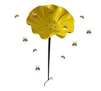 Mangeoire à oiseaux de jardin - Bol en métal pour l'attraction | Matériau en fer avec design décoratif, support de bain d'oiseaux pour abeille, colibri, jardin, porche, terrasse, parc, station d'eau
