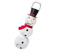 Mangeoire à Oiseaux de Jardin, Distributeur Suspendu en Forme de Bonhomme Neige, récipient décoratif graines d'oiseaux pour l'extérieur, Attire Les Sauvages en Hiver, Ornement Pelo